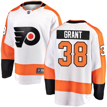 Breakaway Fanatics Branded Men's Derek Grant Philadelphia Flyers ized Away Jersey - White