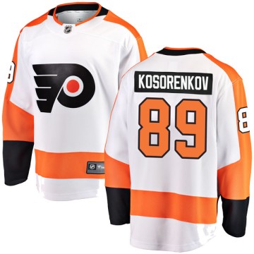 Breakaway Fanatics Branded Men's Ivan Kosorenkov Philadelphia Flyers Away Jersey - White