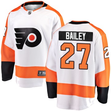 Breakaway Fanatics Branded Men's Justin Bailey Philadelphia Flyers Away Jersey - White