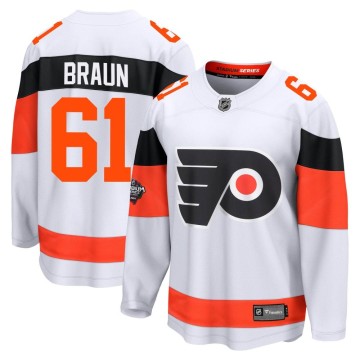 Breakaway Fanatics Branded Men's Justin Braun Philadelphia Flyers 2024 Stadium Series Jersey - White