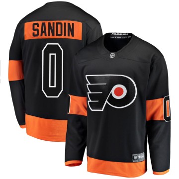 Breakaway Fanatics Branded Men's Linus Sandin Philadelphia Flyers Alternate Jersey - Black