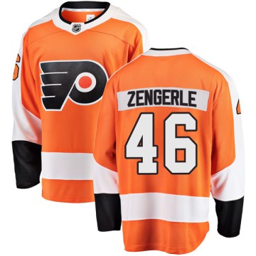 Breakaway Fanatics Branded Men's Mark Zengerle Philadelphia Flyers Home Jersey - Orange