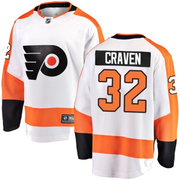Breakaway Fanatics Branded Men's Murray Craven Philadelphia Flyers Away Jersey - White