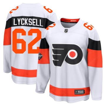 Breakaway Fanatics Branded Men's Olle Lycksell Philadelphia Flyers 2024 Stadium Series Jersey - White