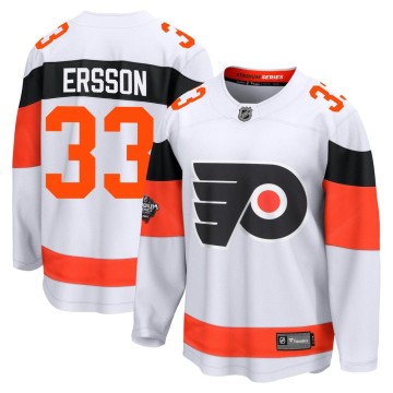 Breakaway Fanatics Branded Men's Samuel Ersson Philadelphia Flyers 2024 Stadium Series Jersey - White