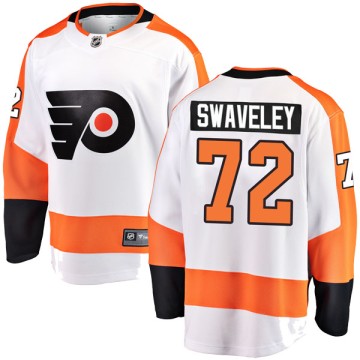 Breakaway Fanatics Branded Men's Steven Swaveley Philadelphia Flyers Away Jersey - White
