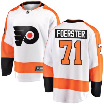 Breakaway Fanatics Branded Men's Tyson Foerster Philadelphia Flyers Away Jersey - White