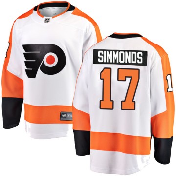 Breakaway Fanatics Branded Men's Wayne Simmonds Philadelphia Flyers Away Jersey - White