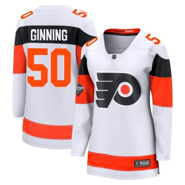 Breakaway Fanatics Branded Women's Adam Ginning Philadelphia Flyers 2024 Stadium Series Jersey - White