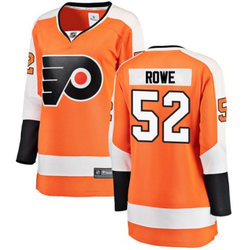 Breakaway Fanatics Branded Women's Andrew Rowe Philadelphia Flyers Home Jersey - Orange