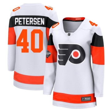Breakaway Fanatics Branded Women's Cal Petersen Philadelphia Flyers 2024 Stadium Series Jersey - White