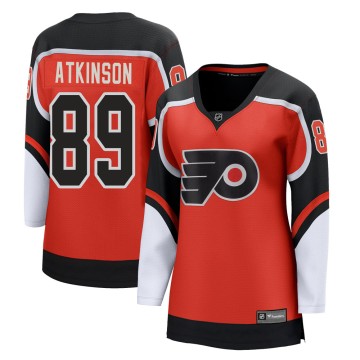 Cam Atkinson Women's Fanatics Branded Burnt Orange Philadelphia Flyers Home Premier Breakaway Custom Jersey