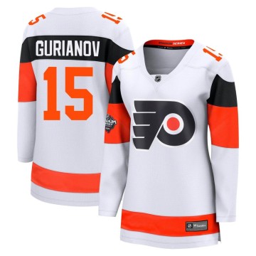 Breakaway Fanatics Branded Women's Denis Gurianov Philadelphia Flyers 2024 Stadium Series Jersey - White