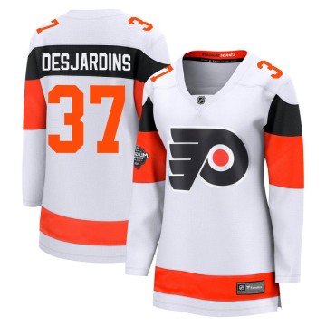 Breakaway Fanatics Branded Women's Eric Desjardins Philadelphia Flyers 2024 Stadium Series Jersey - White