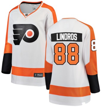 Breakaway Fanatics Branded Women's Eric Lindros Philadelphia Flyers Away Jersey - White
