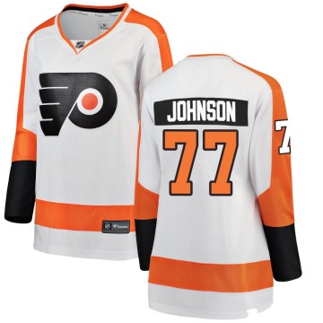 Breakaway Fanatics Branded Women's Erik Johnson Philadelphia Flyers Away Jersey - White