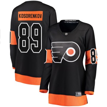 Breakaway Fanatics Branded Women's Ivan Kosorenkov Philadelphia Flyers Alternate Jersey - Black