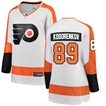 Breakaway Fanatics Branded Women's Ivan Kosorenkov Philadelphia Flyers Away Jersey - White