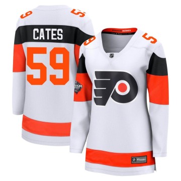 Breakaway Fanatics Branded Women's Jackson Cates Philadelphia Flyers 2024 Stadium Series Jersey - White