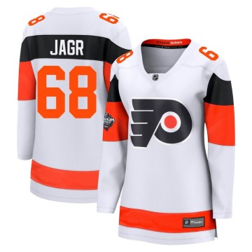 Breakaway Fanatics Branded Women's Jaromir Jagr Philadelphia Flyers 2024 Stadium Series Jersey - White
