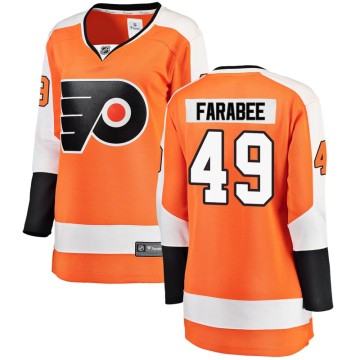 Breakaway Fanatics Branded Women's Joel Farabee Philadelphia Flyers Home Jersey - Orange