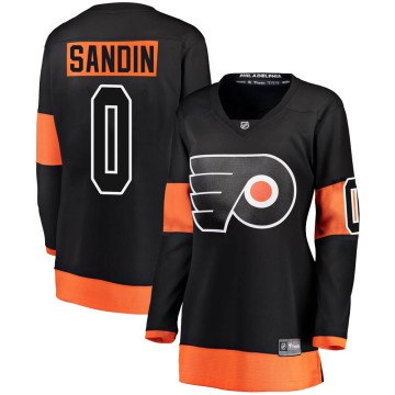 Breakaway Fanatics Branded Women's Linus Sandin Philadelphia Flyers Alternate Jersey - Black