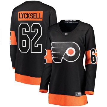 Breakaway Fanatics Branded Women's Olle Lycksell Philadelphia Flyers Alternate Jersey - Black