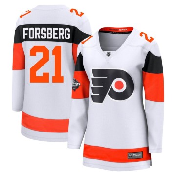 Breakaway Fanatics Branded Women's Peter Forsberg Philadelphia Flyers 2024 Stadium Series Jersey - White
