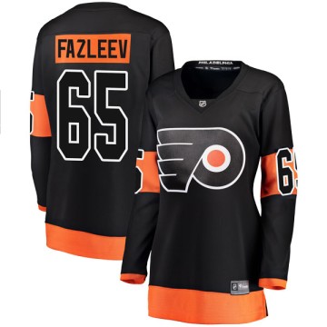 Breakaway Fanatics Branded Women's Radel Fazleev Philadelphia Flyers Alternate Jersey - Black