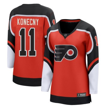 Mail day! 2022-23 Game Worn Travis Konecny, RR set 2. TK wore this jersey  in 4 games where he scored 2 goals and 2 assists. Some burns and an  unrepaired hole on