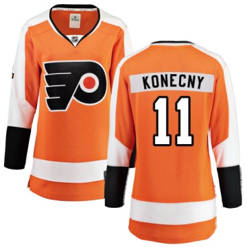Breakaway Fanatics Branded Women's Travis Konecny Philadelphia Flyers Home Jersey - Orange