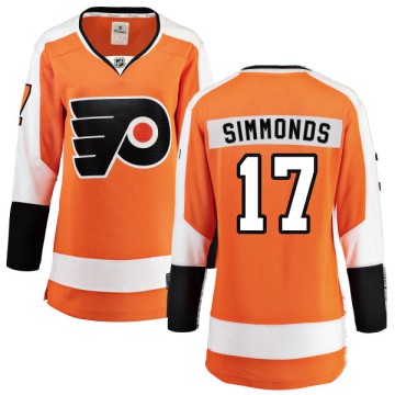 Breakaway Fanatics Branded Women's Wayne Simmonds Philadelphia Flyers Home Jersey - Orange