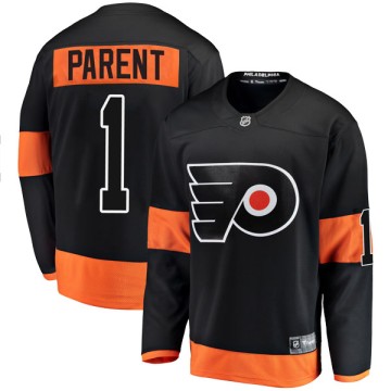 Breakaway Fanatics Branded Youth Bernie Parent Philadelphia Flyers Alternate Jersey - Black