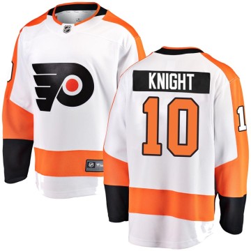 Breakaway Fanatics Branded Youth Corban Knight Philadelphia Flyers Away Jersey - White