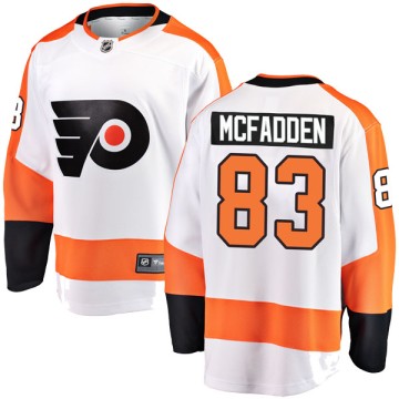Breakaway Fanatics Branded Youth Garrett McFadden Philadelphia Flyers Away Jersey - White