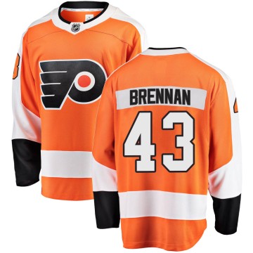 Breakaway Fanatics Branded Youth T.J. Brennan Philadelphia Flyers Home Jersey - Orange